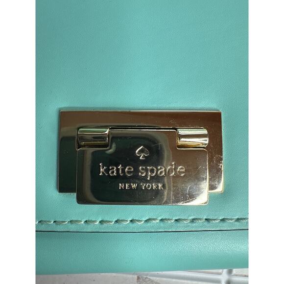 Kate Spade Byrd Wellesley Shoulder Bag Turquoise Leather Freshair - Picture 2 of 8